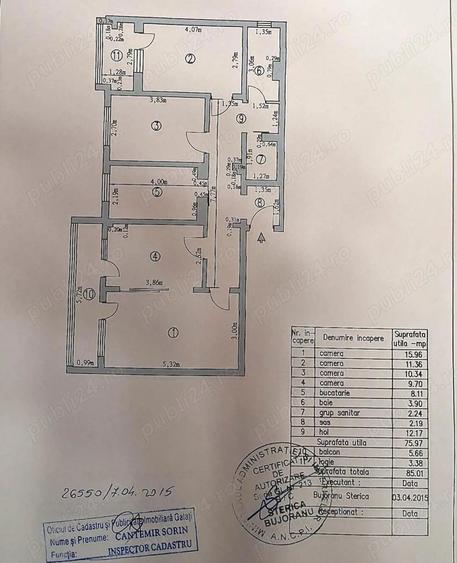 Apartament 4 Camere - I.C.Frimu (Nae Leonard) Etaj 3 4 Mobilat Utilat - 1