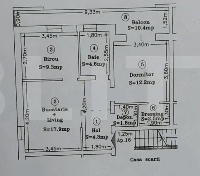 Apartament smart 3 camere, stil modern/industrial, situat in Giroc - 14