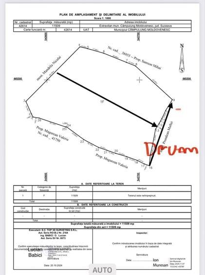 Teren rarau 10 min de partie extravilan parcela de jumatate 5600mp - 3