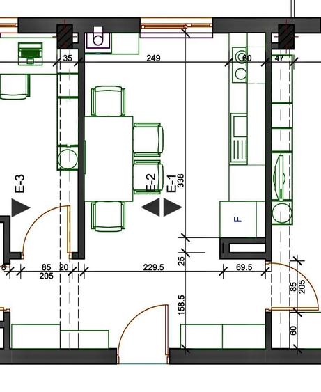 Apartament cu 2 camere în Cornișa