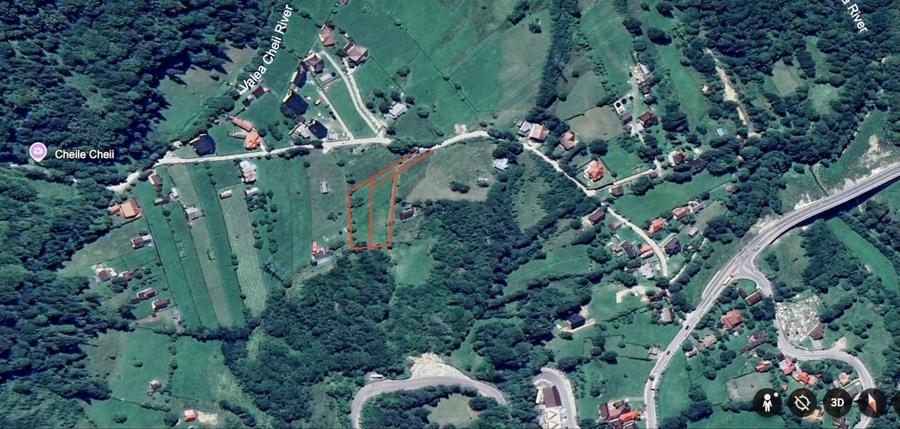 Teren panoramic insorit, utilitati, panta mica si padure, turism sau vacanta - 11