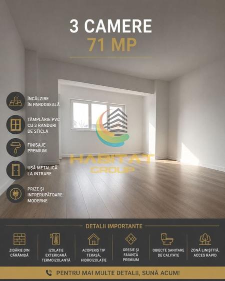 Apartament cu 3 camere semidecomandat în Central — fotografia 1