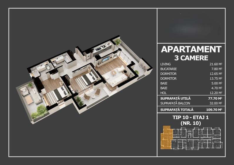 Bloc tip boutique – Popesti Leordeni | Studio- Apartamente 2-3 camere - 11