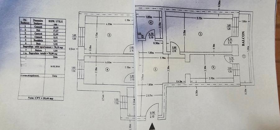 Apartament 3 camere decomandate, situat in zona Ultracentrala- Bd.Republicii - 17