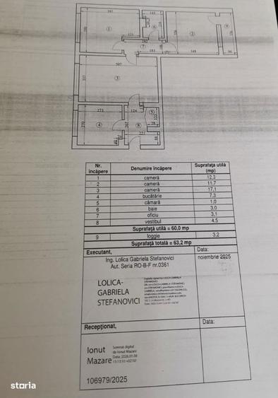 Apartament cu 3 camere semidecomandat în Obor