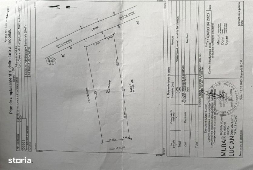 Teren intravilan 1000 mp - 2
