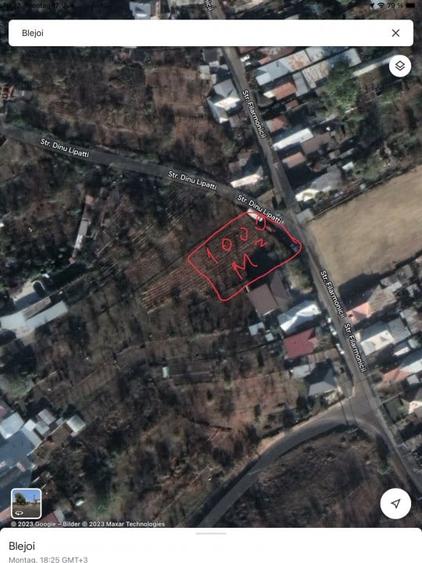 Teren 1000mp(impartit in 2 loturi) deschidere 28m Blejoi,vedere superba - 4