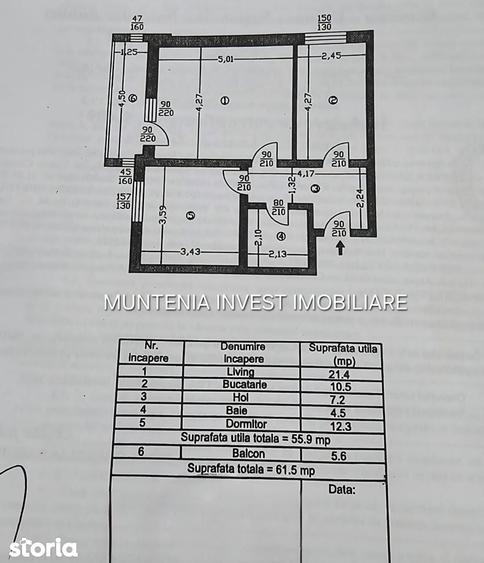 Bloc nou!Ap. 2 camere cf.I, dec. mobilat/utilat, Stefanesti - 1