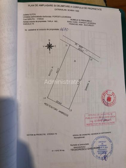 Teren intravilan, deschidere 20 - Ideal constructii - utilitati f aproape