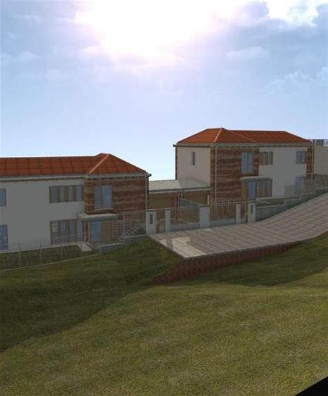 Vanzare teren cu autorizatie casa alipita tip duplex Feleacu zona Valea Capriori - 5