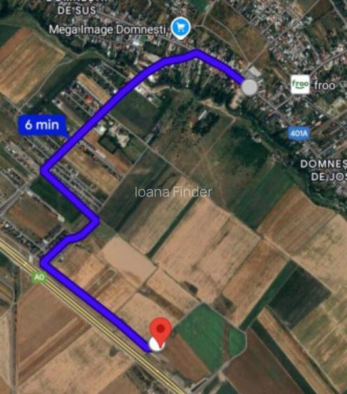 TEREN EXTRAVILAN 7.802 mp DOMNESTI, ILFOV