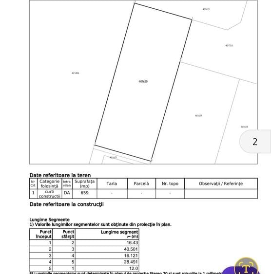 Teren in Mosnita Noua  zona strazii Caliman - 1
