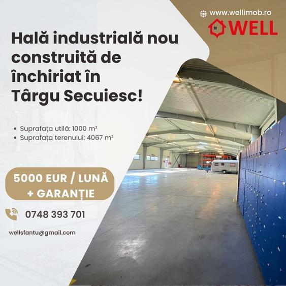 Hală industrială nou construită de închiriat în Târgu Secuiesc! - 1