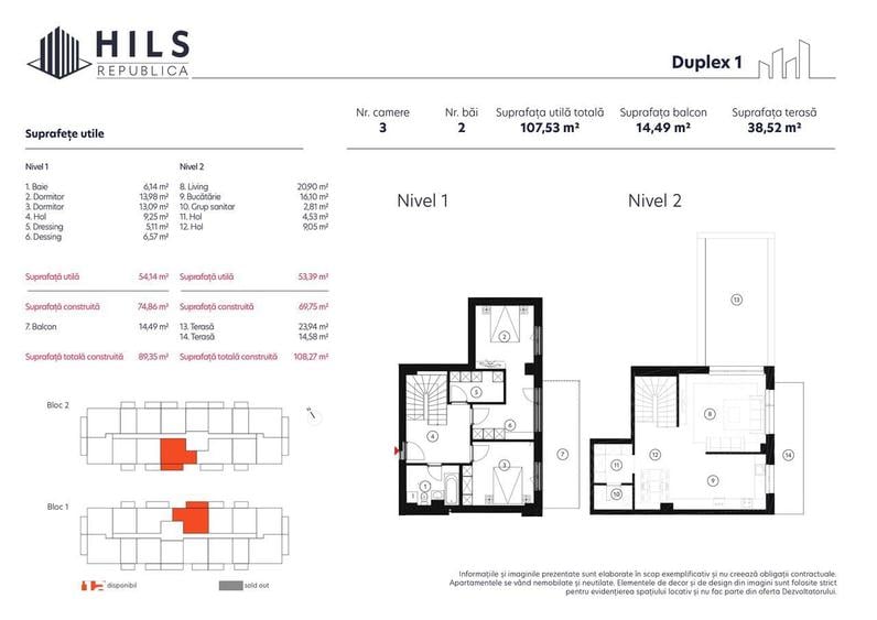 HILS Republica Duplex tip 1 cu terasa - 1