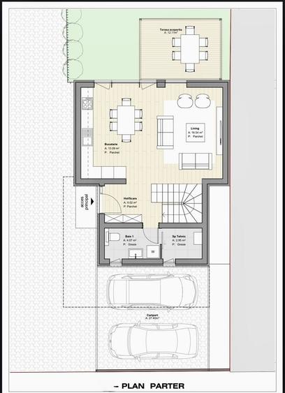 Casa individuala - 149 mp util - terasa rooftop cu jacuzzi de 32 mp - 24