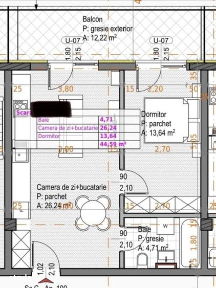 Apartament de 45mp, cu vedere spre Baza Sportiva - 2