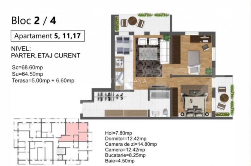 Apartament 3 camere in bloc nou finalizare primavara Apartament 3 camere in bloc nou finalizare primavara