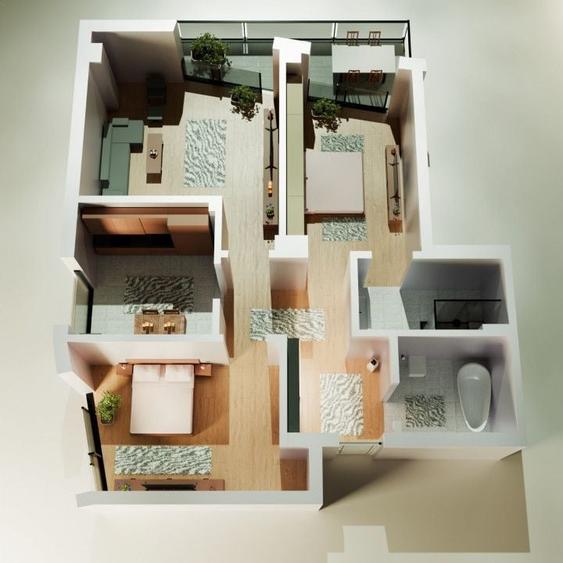 Tomis Nord - Vanzare apartament decomandat cu 3 camere, bloc nou. - 8