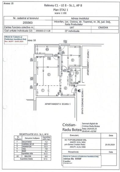 Apartament et 1, bloc nou, lift, 2 camere luminoase, loc parcare - 1