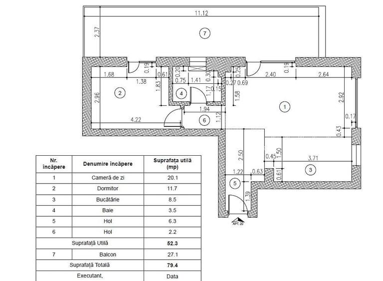 Apartament cu 2 camere decomandat, mobilat în Pipera