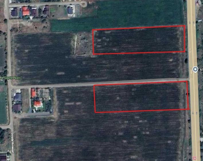 Vand teren 7000/14000/21000 mp/100/mp deschidere la DN26 50m, tel. 0744397100. Intravilan curti constructii. - 1
