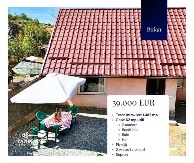Casă individuală cu 2 camere cu Canalizare în Boian