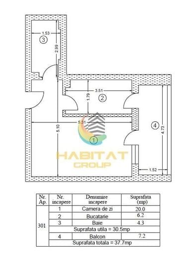 Garsoniera finalizata la 5 minute de metrou Mutare rapida - 2