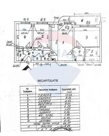 Apartament 3 camere 72 mp, 1985, 2 bai, Teiul Doamnei - 4