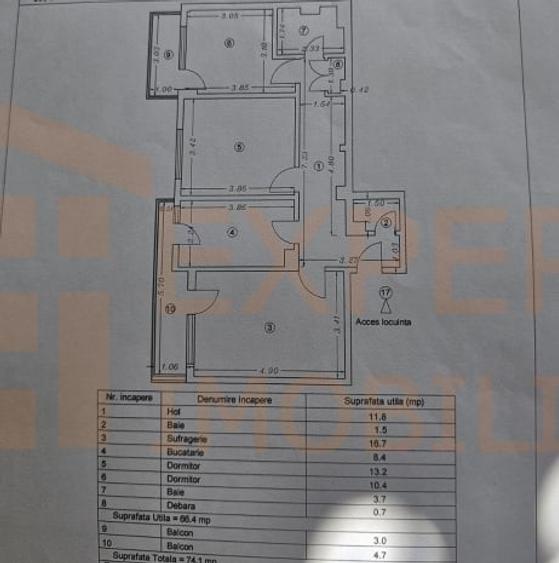 Apartament 3 camere de vanzare - in Centru-Constanta - 7