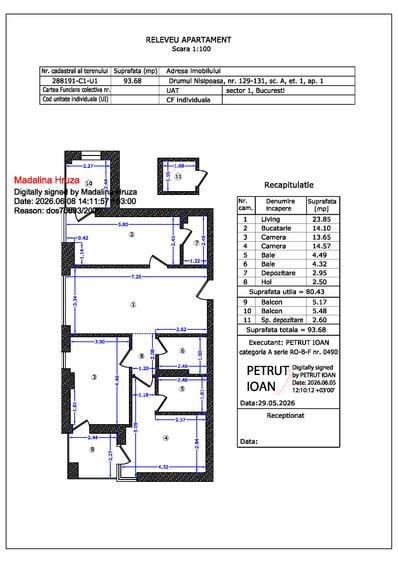 Apartament cu 3 camere în Aviației