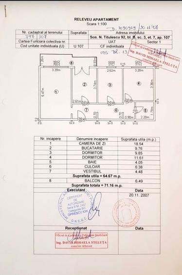 Apartament cu 3 camere decomandat în Banu Manta
