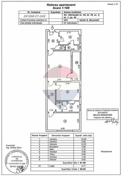 Apartament cu 3 camere semidecomandat în Militari