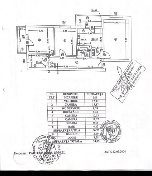 Apartament cu 3 camere decomandat în Sud