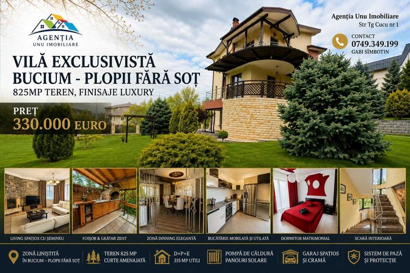 Casă individuală cu 7 camere cu Teren 825 Mp în Bucium