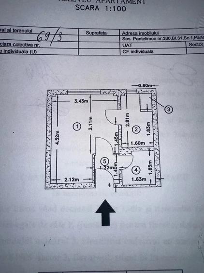 Garsonieră decomandată în Pantelimon