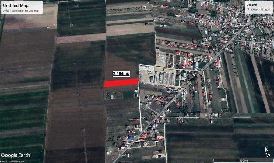 Teren agricol intravilan de 2164 mp, în Golești