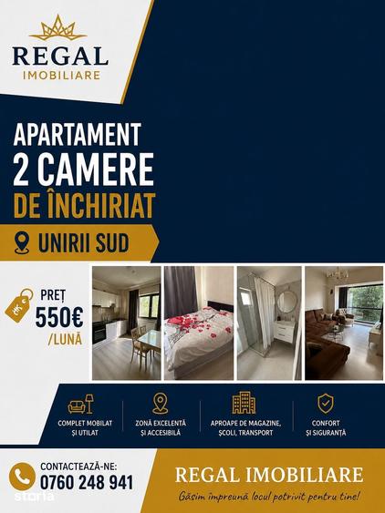 Apartament cu 2 camere în Unirii Sud