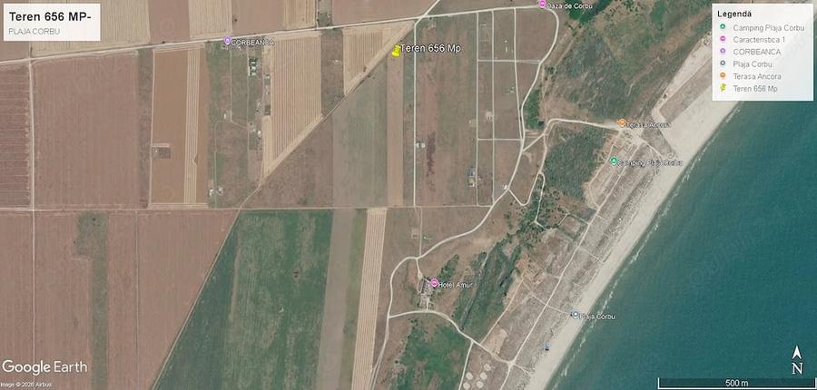 Teren de 656 mp, în Corbu