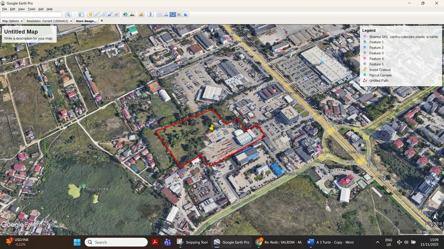 Teren Construcții intravilan de 31524 mp, în Calea Severinului