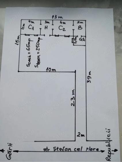 Casă cu Teren 265 Mp în Central