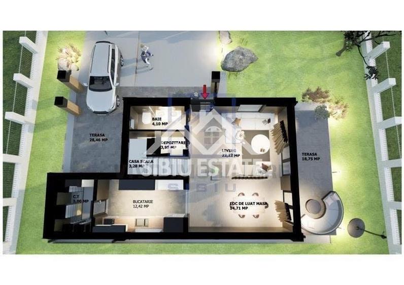 Casă individuală cu 4 camere cu Canalizare în Exterior Vest