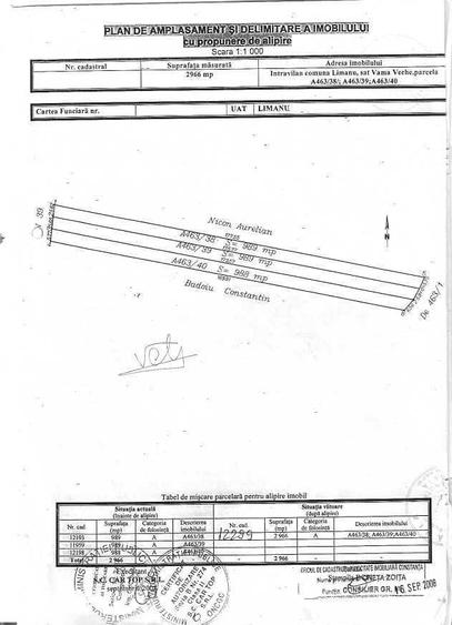 Teren de 3000 mp, în Exterior Vest