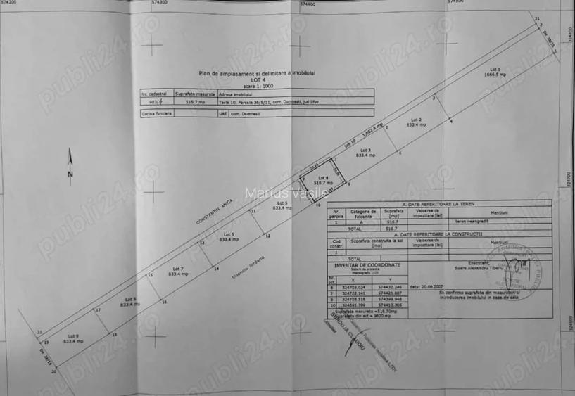 Teren 517 mp Domnesti Ilfov, Foisorului, Sanzienelor