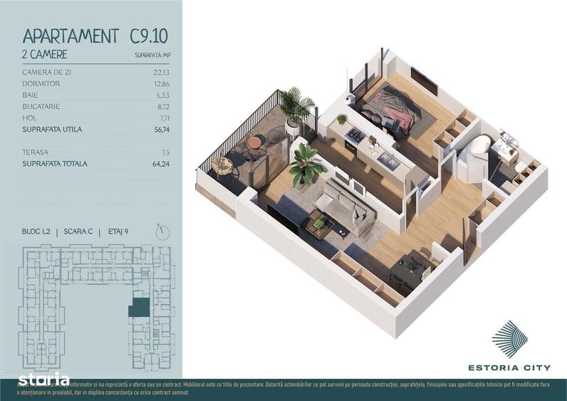 2 camere, Th. Pallady, bucatarie inchisa, , 400m metrou. Comision 0! - 4