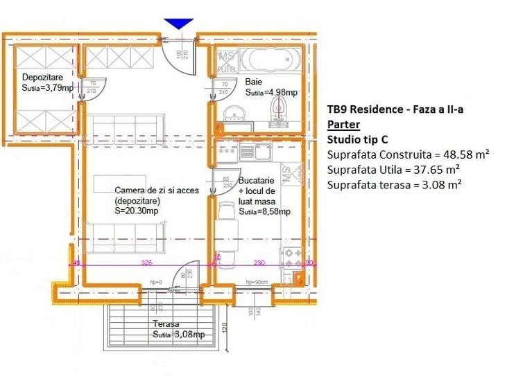 Garsonieră decomandată în Central