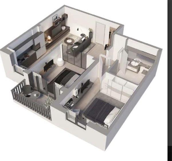 Apartament cu 3 camere decomandat în Triaj