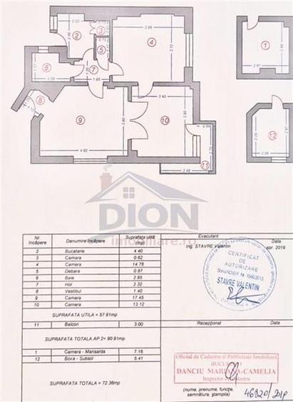 Apartament cu 3 camere semidecomandat, mobilat în Unirii