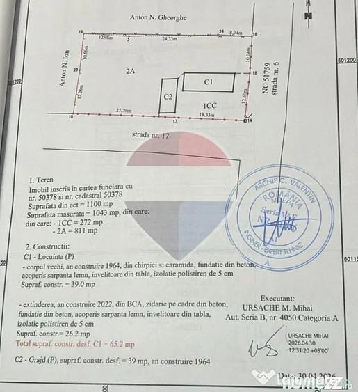 Casă cu 3 camere cu Teren 1043 Mp în Dochia