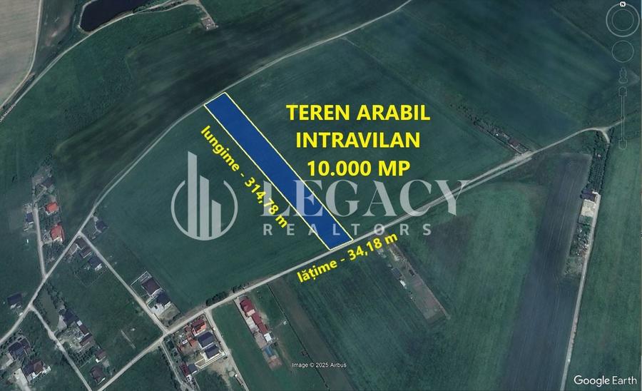 Teren agricol intravilan de 10000 mp, în Gârcina