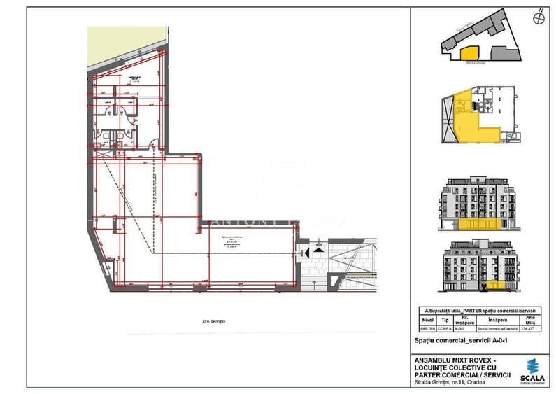 Spațiu comercial, de 142.80000305176 mp, în Cetății